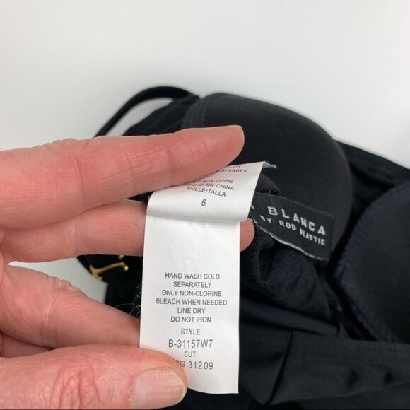 La Blanca  By Rod Beattie Black One Piece Swimsuit - Picture 8 of 10